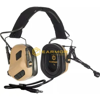 Taktický headset M32 PLUS - pískový TAN, EARMOR