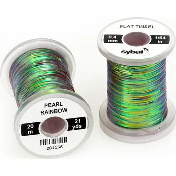 Plochá lametka Sybai Flat Tinsel 0,4mm Pearl Rainbow