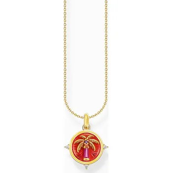 Náhrdelník Thomas Sabo KE2204-471-7-L45V Gold-plated necklace w. palm pendant