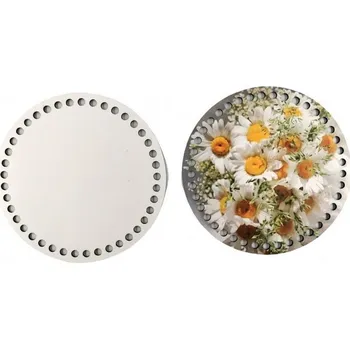 Dno a víko na košík Ø20 cm, Kopretiny