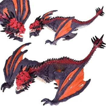 Figurka Mamido Šedo-oranžový drak figurka na hraní 21 cm