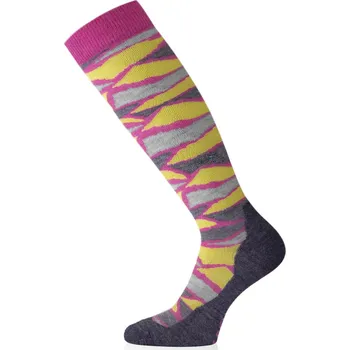 Pánské ponožky merino lyžařské podkolenky - Růžová 485 / (38-41) M / Růžová