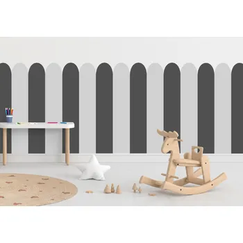 Tapeta Textilní samolepící tapeta - Oblouk - Šedá barva Kombinace, 100cm