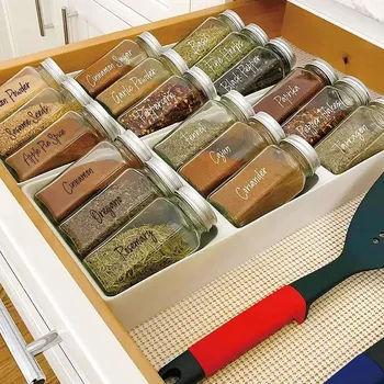 Samolepící etiketa samolepící etikety na kořenky transparentní 134 ks (anglické) - černý text