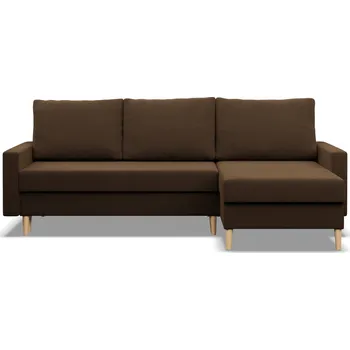 Sedací souprava Rohová rozkládací sedací souprava ETNA - model 2 Pravá Hnědá