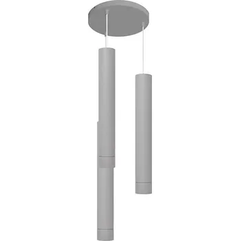 LED Lustr na lanku TUBA 3xGU10/4,8W/230V šedá