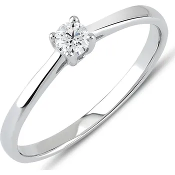 Prsten Lillian Vassago Klasický zásnubní prsten s diamantem, bílé zlato LLV59-DR032W Velikost prstenu: 54