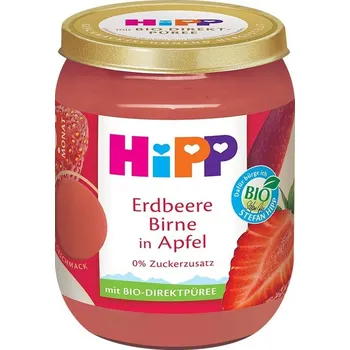 HiPP Jablka s jahodami a hruškami BIO 4/6m 160g