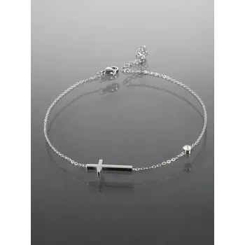 Náramek Prosperk Náramek na nohu z chirurgické oceli s křížkem S2299