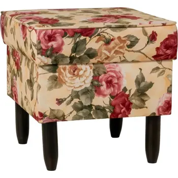 Taburet Taburet Royal II květy, béžová květy (2108/bílá)