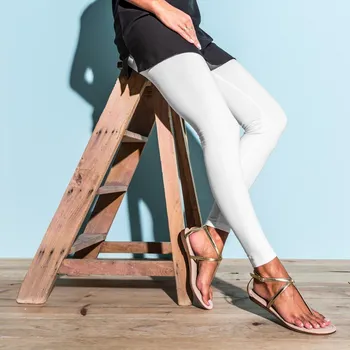 Dámské legíny Sada 2 jednobarevných legín bílá/černá 34/36