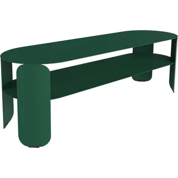 Zahradní stůl Tmavě zelený kovový zahradní konferenční stolek Fermob Bebop 120 x 40 cm