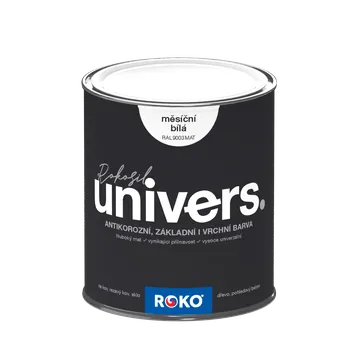 univerzální barva Rokospol Rokosil UNIVERS Barva: RAL 9003 měsíční bílá matná, Objem: 3 l