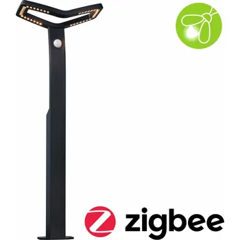 Stojací lampa PAULMANN LED stojací svítidlo Smart Home Zigbee 3.0 Alara pohybové čidlo neláká hmyz IP44 hranaté 665mm 3000 - 2200K 10W 230V antracit kov