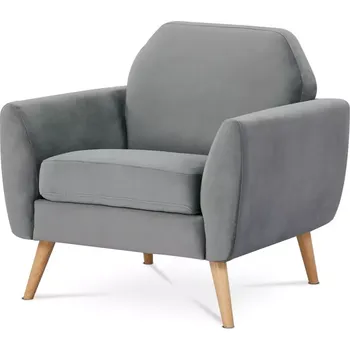 Obývací pokoj Retro křeslo Šedostříbrné