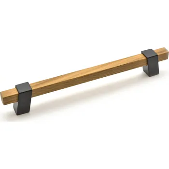 Nábytkové kování Tulip BEAM dub lakovaný/ černá matná 192 mm