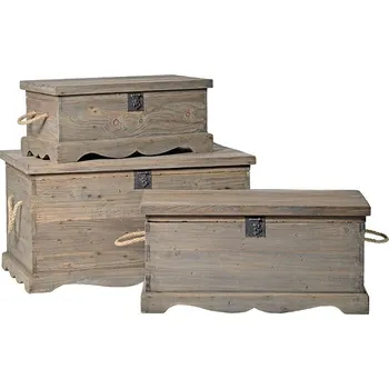 Truhla Set tří venkovských truhlic Rustic