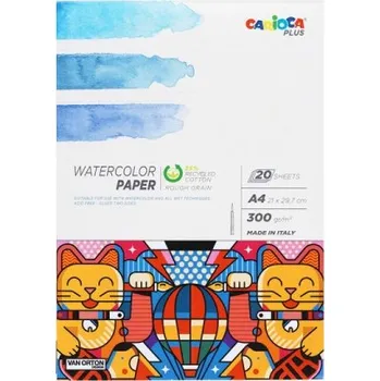Výtvárné potřeby Carioca Plus akvarelový papír A4 20 listů