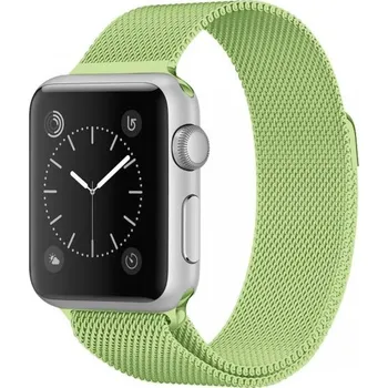 Řemínek na hodinky Kovový řemínek milánský tah pro Apple Watch 42mm / 41mm / 40mm / 38mm - zelený