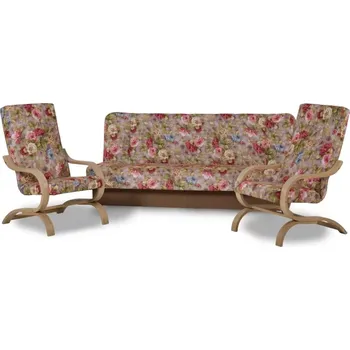 Sedací souprava Sedací souprava OSKAR 3+1+1, vzor květy/sonoma (2109)