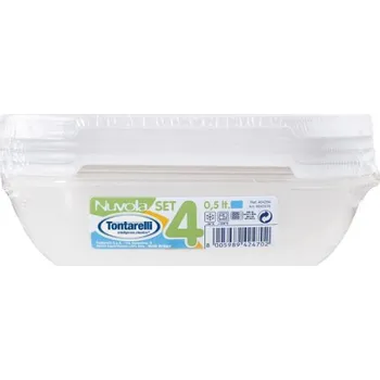 Dóza na potraviny Tontarelli Dóza na potraviny NUVOLA 4x0,5 l obdélník bílá 9042470112 9042470112