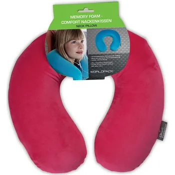 Příslušenství k zavazadlu WORLDPACK Cestovní polštář Memory Foam Pillow Blackberry
