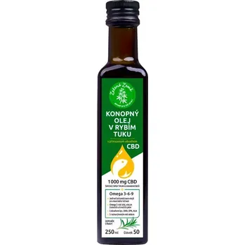CBD Zelená země Konopný olej v rybím tuku s CBD, 250 ml