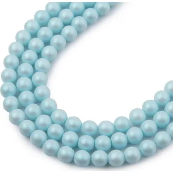 Korálek Manumi České mačkané korálky Manumi 4 mm pearl blue