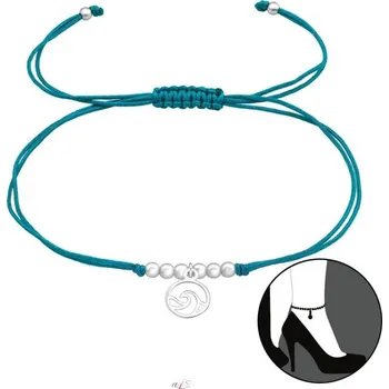 Náramek Prosperk Šňůrkový náramek na nohu - vlna S0199