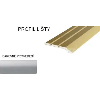 ukončovací lišta A 01 UKONČOVACÍ LIŠTY - SAMOLEPÍCÍ, šíře 30 mm Barva: Stříbrná, Zvolte délku: 90 cm