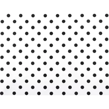Bavlněná látka / plátno puntíky METRÁŽ - 1 bílá černá