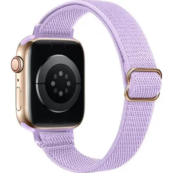 Řemínek na hodinky Nylonový tenký řemínek s posuvnou přezkou pro Apple Watch Ultra 49mm / 46mm / 45mm / 44mm / 42mm - fialový
