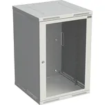 Rozvaděč nástěnný SENSA 18U 500mm, dveře sklo, RAL 7035, SENSA-18U-65-11-G