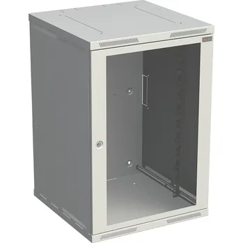 Rozvaděč Rozvaděč nástěnný SENSA 18U 500mm, dveře sklo, RAL 7035, SENSA-18U-65-11-G
