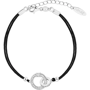 Náramek Náramek s prvky ze stříbra a zirkony - kroužky - AP537-6785