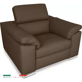 Křeslo Moderní kožené křeslo LOREN II, hnědá (madras - 111 bark)