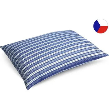 Povlak na dekorativní polštářek Damaškový povlak na polštář 40x60 EXCELLENT GEON Retrovia modrobílé pruhy s vytkaným vzorem