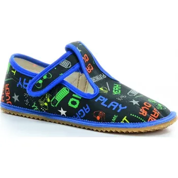 Chlapecké bačkory Papuče Beda barefoot - BFN170020/W Play (středně široká verze) chlapecké Velikost: 25
