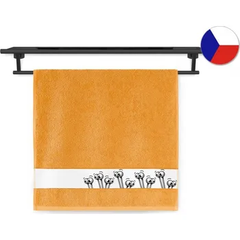 Ručník Dětský ručník NORA TISK 50x100 450g Šneci oranžová