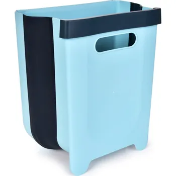 Odpadkový koš COMPACTOR | 7 L | skládací kuchyňský zbytkovník závěsný na dvířka linky tyrkysový Dedra