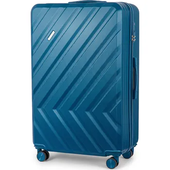 SOLIER tmavě modrý cestovní kufr KYOTO vel. M STL1071 BLUE 24' M) Velikost: M