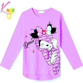 Dívčí tričko dl.r. Kugo HC0748 fialové