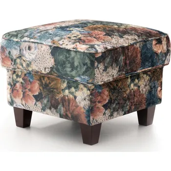 Taburet Taburet 59x59 FÖHR v květovaném potahu