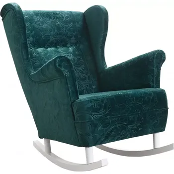 Křeslo Houpací křeslo Royal/Bujak, zelená (AN 5927/bílé)