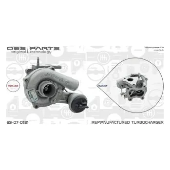 Turbodmychadlo Dmychadlo, plnění DACIA RENAULT, ,119854H118218, 1441100QAG, 14411AW2499, 14411BN700, 14411BN701, 7701473673, 7711135039, 7811135039, 8200119854, 8200189536, 82001895536, 8200351471, OES, ES-07-0181