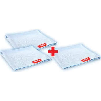 Utěrka 2+1 ZDARMA | SHINEX | Utěrka z mikrovlákna na skla a zrcadla 40 × 40 cm Dedra