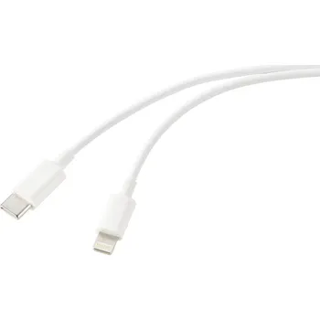 Renkforce USB kabel USB 2.0 USB-C ® zástrčka, Apple Lightning konektor 2.00 m bílá (ledový vzor) RF-5724080