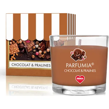 Svíčka CHOCOLAT & PRALINES | votivní sójová svíčka | PARFUMIA® | 55 ml Dedra