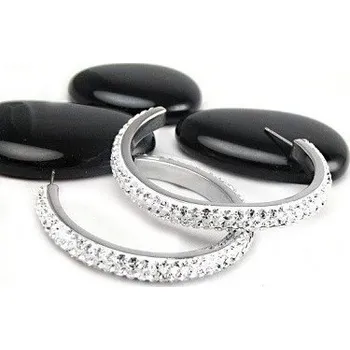 Náušnice Prosperk Náušnice masivní kruhy s krystaly S4900