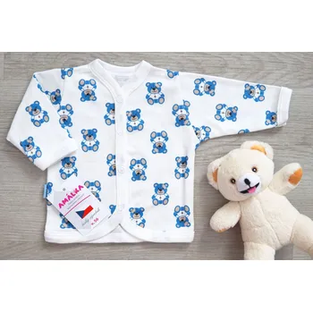 Kojenecká bunda AMÁLKA Bavlněný kabátek, modří medvídci Velikost: 80